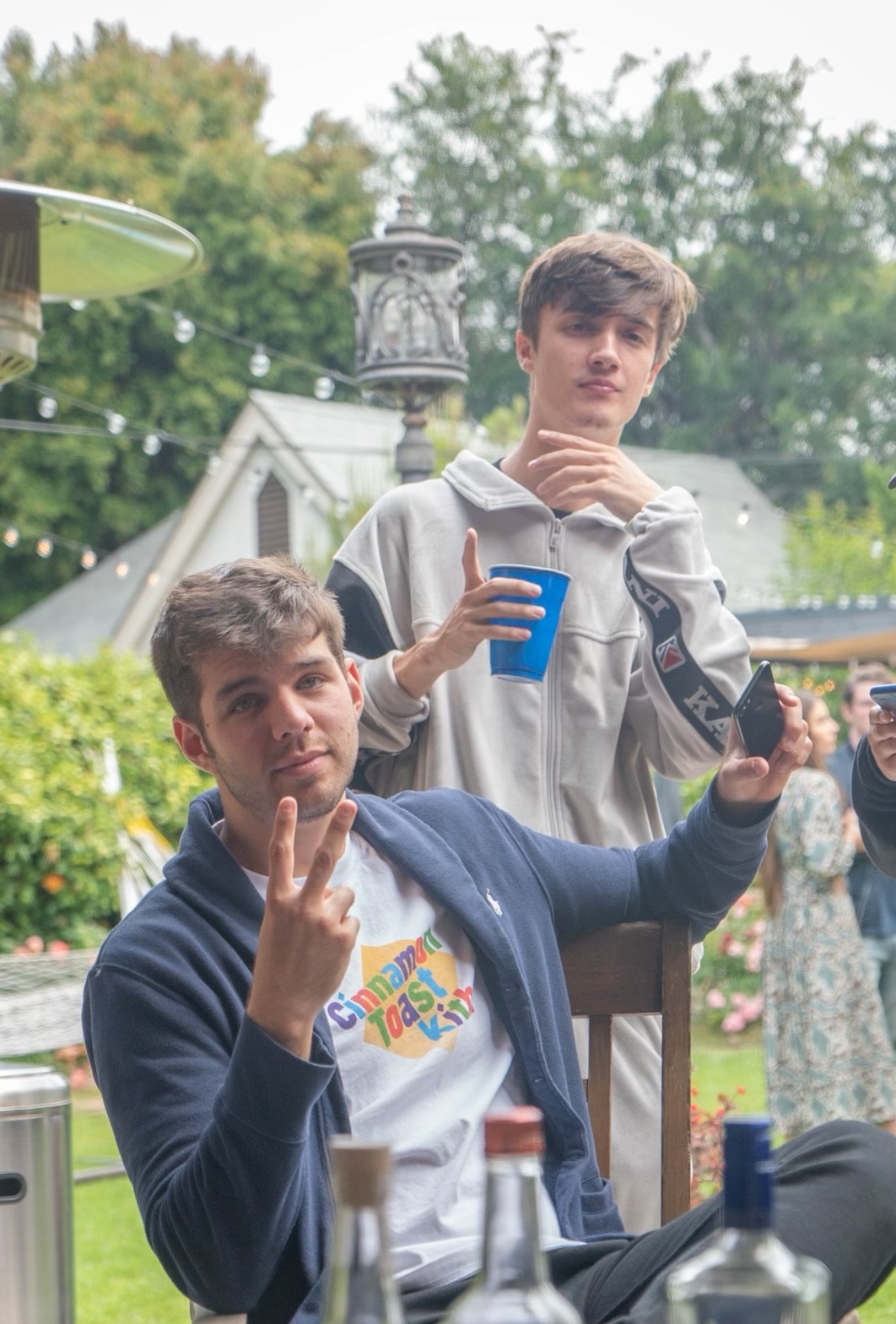 A backyard, a party, the two of us