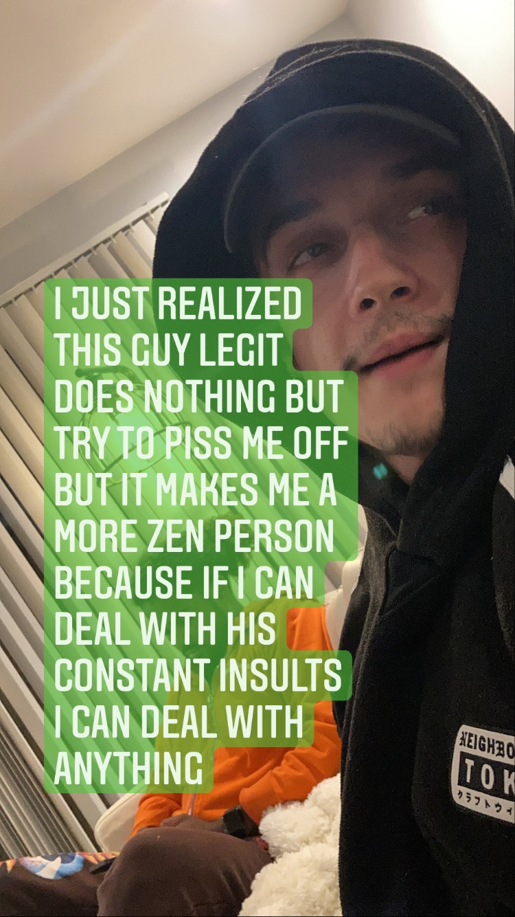 A snap you sent me, with commentary